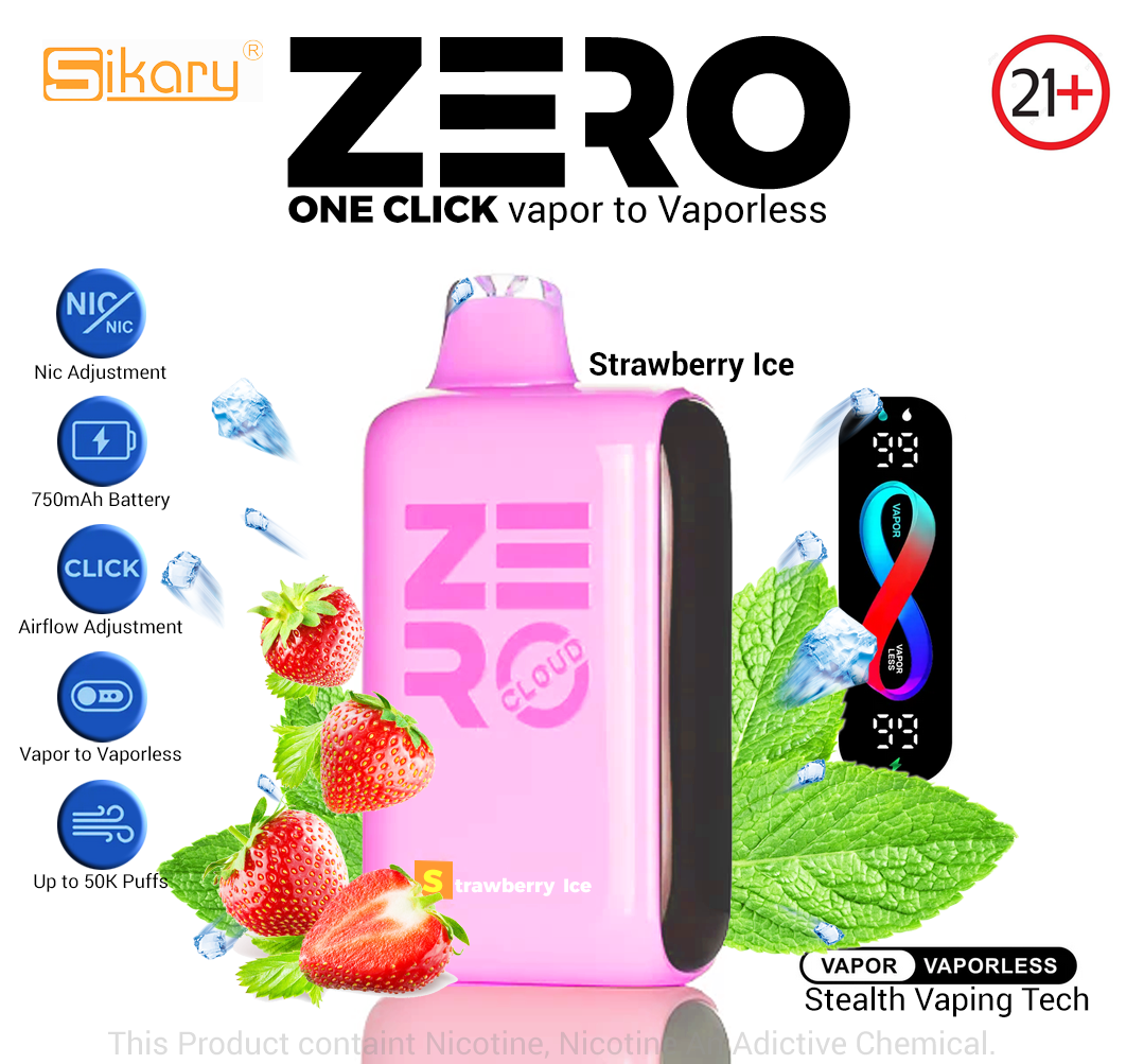 Zero Vaporless Strawberry Ice